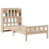 Lit bibliothèque sans matelas 90x190 cm bois de pin massif 