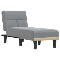 Chaise longue gris clair tissu 