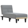 Chaise longue gris clair tissu 