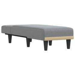 Chaise longue gris clair tissu 