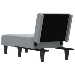 Chaise longue gris clair tissu 