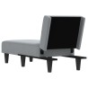 Chaise longue gris clair tissu 