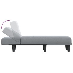 Chaise longue gris clair tissu 