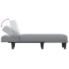 Chaise longue gris clair tissu 