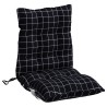 Coussins de chaise à dossier bas lot de 2 motif à carreaux noir 