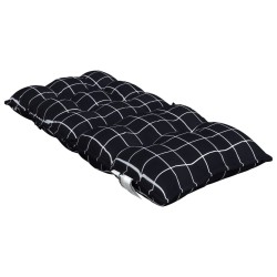 Coussins de chaise à dossier bas lot de 2 motif à carreaux noir 