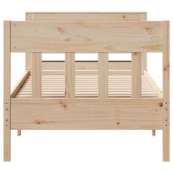 Cadre de lit sans matelas 90x200 cm bois de pin massif 
