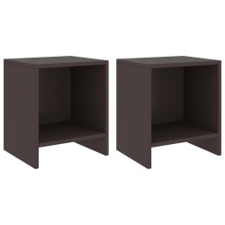 Tables de chevet 2 pcs Marron foncé 35x30x40 cm Bois de pin 