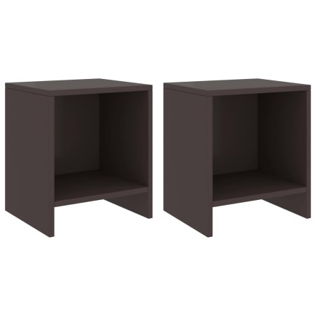 Tables de chevet 2 pcs Marron foncé 35x30x40 cm Bois de pin 