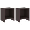 Tables de chevet 2 pcs Marron foncé 35x30x40 cm Bois de pin 