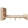 Lit bibliothèque sans matelas 135x190 cm bois de pin massif 