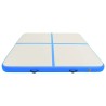 Tapis gonflable de gymnastique avec pompe 200x200x10cm PVC Bleu 