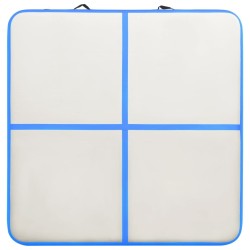 Tapis gonflable de gymnastique avec pompe 200x200x10cm PVC Bleu 