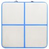 Tapis gonflable de gymnastique avec pompe 200x200x10cm PVC Bleu 