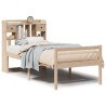 Lit bibliothèque sans matelas 90x190 cm bois de pin massif 