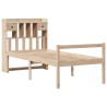 Lit bibliothèque sans matelas 90x190 cm bois de pin massif 