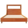 Cadre de lit sans matelas cire marron 90x200 cm bois pin massif 