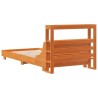 Cadre de lit sans matelas cire marron 90x200 cm bois pin massif 