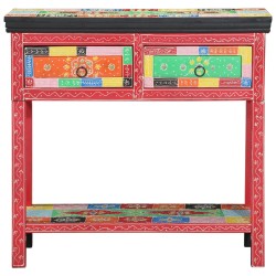 Table consoleavec tiroirs Multicolore en bois composite 