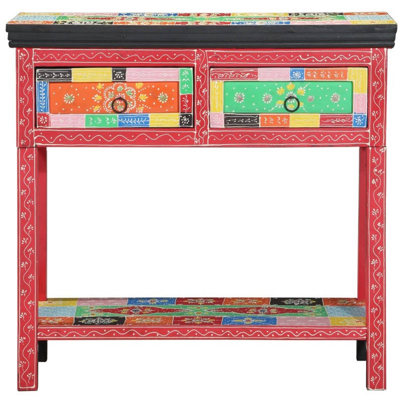 Table consoleavec tiroirs Multicolore en bois composite 