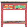 Table consoleavec tiroirs Multicolore en bois composite 