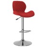 Tabourets de bar lot de 2 rouge bordeaux velours 