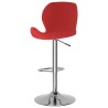 Tabourets de bar lot de 2 rouge bordeaux velours 