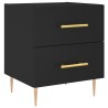 Table de chevet noir 40x35x47,5 cm bois d’ingénierie 