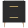 Table de chevet noir 40x35x47,5 cm bois d’ingénierie 