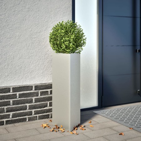 Jardinière triangulaire 30x26x75 cm acier inoxydable 