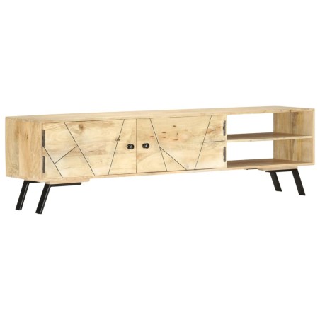 Meuble TV 140x30x40 cm bois de manguier massif 