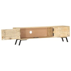Meuble TV 140x30x40 cm bois de manguier massif 