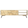 Meuble TV 140x30x40 cm bois de manguier massif 