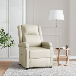 Fauteuil inclinable Blanc Similicuir 