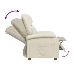 Fauteuil inclinable Blanc Similicuir 