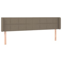 Tête de lit avec oreilles Taupe 163x16x78/88 cm Tissu 