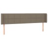 Tête de lit avec oreilles Taupe 163x16x78/88 cm Tissu 
