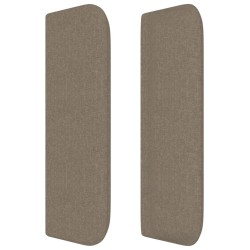 Tête de lit avec oreilles Taupe 163x16x78/88 cm Tissu 