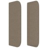 Tête de lit avec oreilles Taupe 163x16x78/88 cm Tissu 