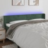 Tête de lit à LED Vert foncé 183x16x78/88 cm Velours 