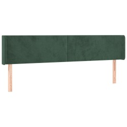 Tête de lit à LED Vert foncé 183x16x78/88 cm Velours 