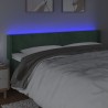 Tête de lit à LED Vert foncé 183x16x78/88 cm Velours 