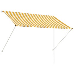 Auvent rétractable 200x150 cm Jaune et blanc 