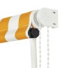 Auvent rétractable 200x150 cm Jaune et blanc 