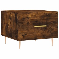 Table basse Chêne fumé 50x50x40 cm Bois d'ingénierie 