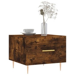 Table basse Chêne fumé 50x50x40 cm Bois d'ingénierie 