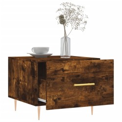 Table basse Chêne fumé 50x50x40 cm Bois d'ingénierie 