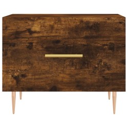 Table basse Chêne fumé 50x50x40 cm Bois d'ingénierie 