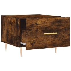 Table basse Chêne fumé 50x50x40 cm Bois d'ingénierie 