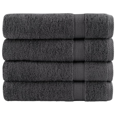 Serviettes de douche de qualité sup. SOLUND 4 pcs anthracite 